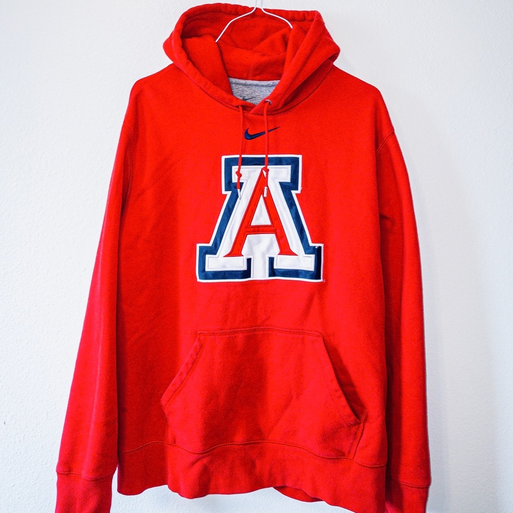 Red Nike College Pullover Hoodie